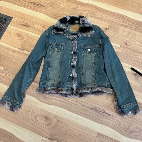Vintage Dicker & Dicker Fur Trim Denim Jacket - Picture 6 of 6
